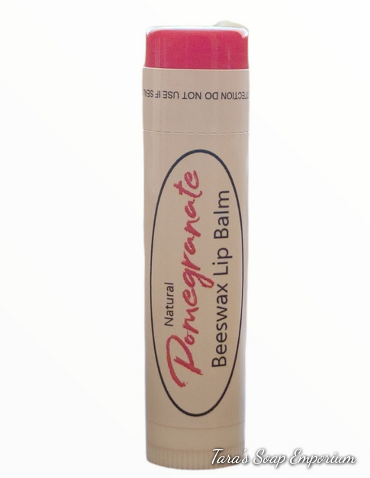 All-Natural Pomegranate Beeswax Lip Balm